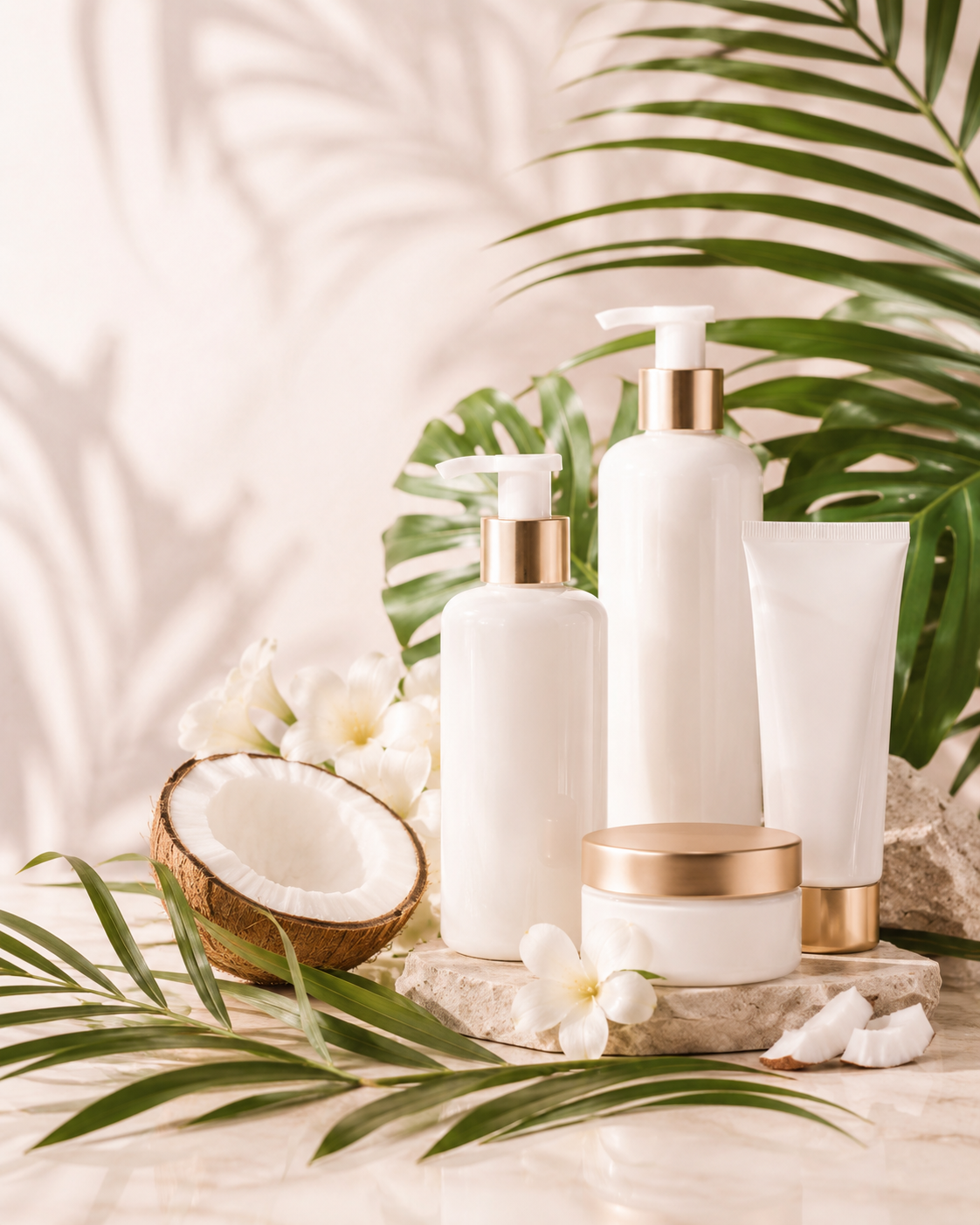Fresh coconut inspired body care
